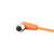 EVT095 Female Cordset Angled Orange with Orange Cord 20 m