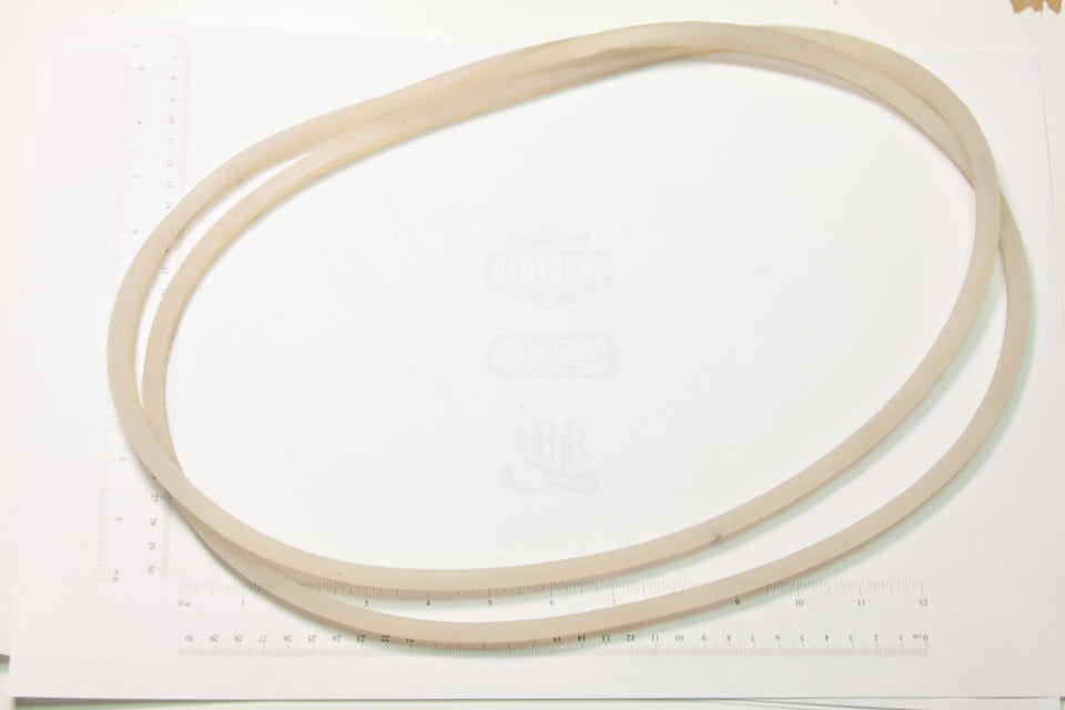 Gasket, Square 8mm, Opaque Silicone, 600mm diameter