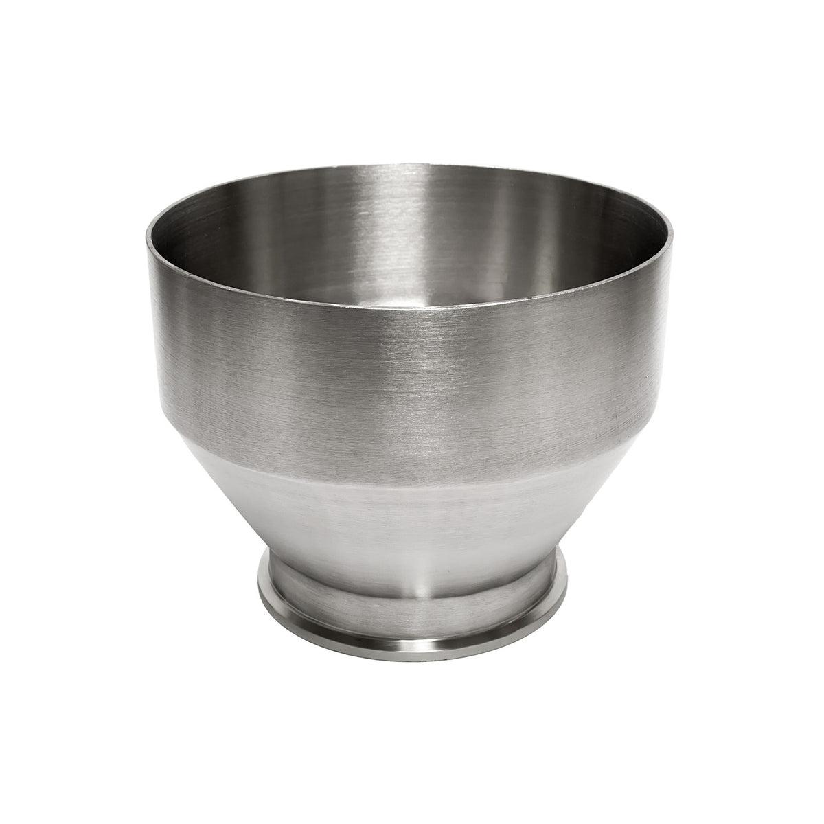 An image showcasing a 6&quot; dry hop funnel specifically designed for use in the brewing industry. The funnel is crafted to facilitate the dry hopping process during fermentation. With a diameter of 6 inches, it is ideally sized to fit onto the top of a fermentation vessel. The funnel is made from high-quality, food-grade materials, ensuring safe contact with brewing ingredients.