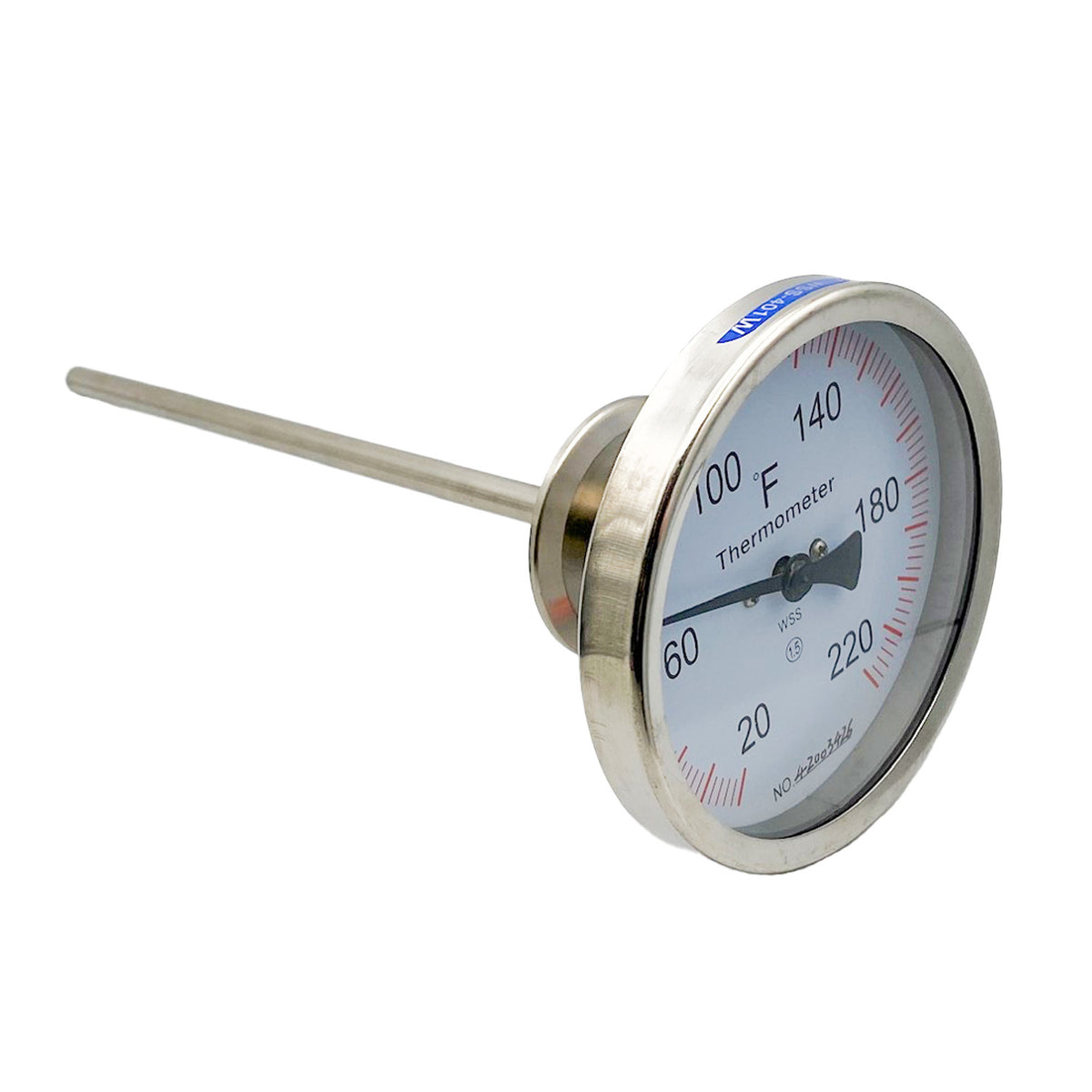 Temperature Gauge, 1.5&quot; TC, Cellar Tank FV/BT (20F-220F)