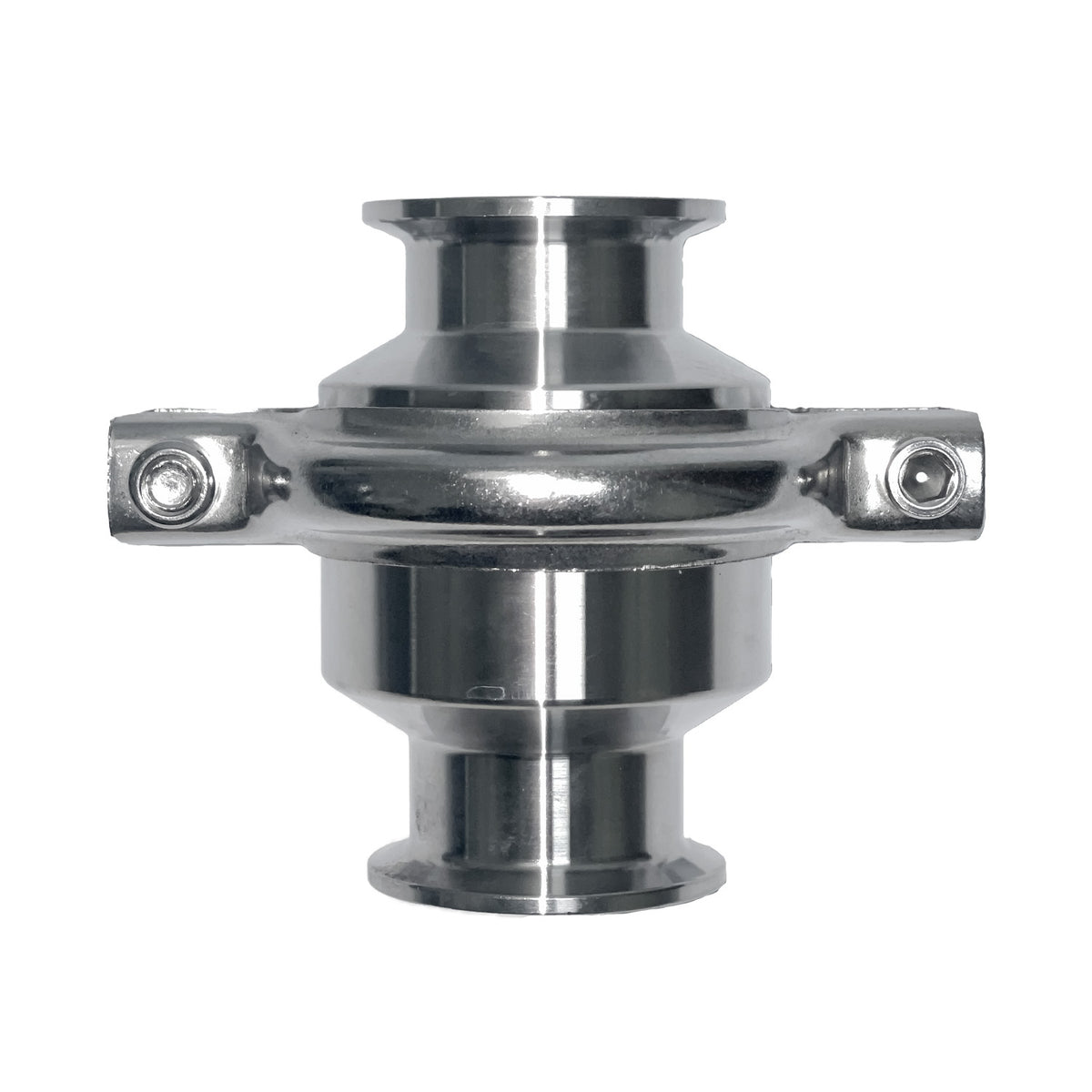 High-quality 1.5&quot; Tri-Clamp check valve image for reliable fluid control. This check valve is designed to meet the demands of various industries, including brewing, food processing, and pharmaceuticals. The 1.5&quot; Tri-Clamp connection ensures a secure and leak-free installation.
