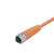 EVT001 Female Cordset  Orange Cord with Orange Connector