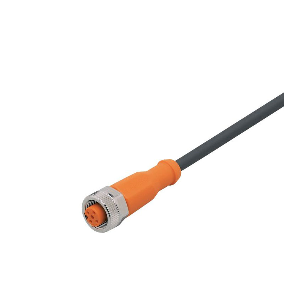 EVC001 Female Cordset  Black Cord with orange connector